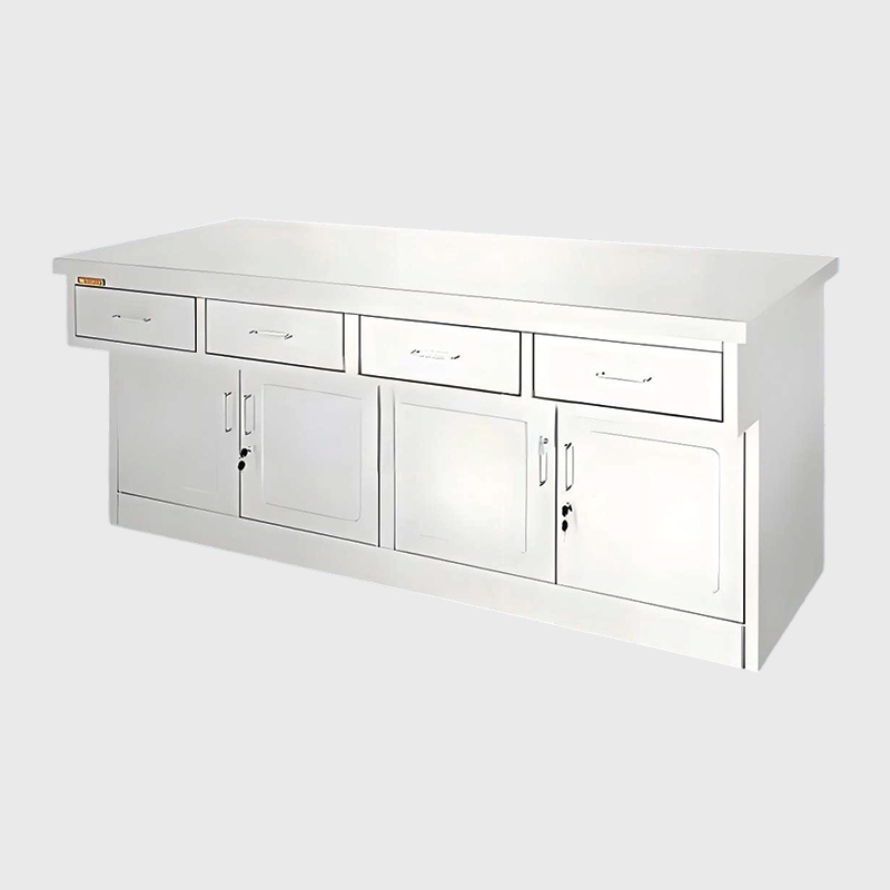 Banc de lucru din oțel inoxidabil pentru spital cu sertare